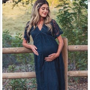 PinkBlush Navy maternity dress size M